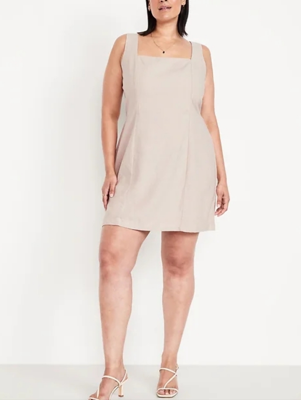 2X • Old Navy • Square-Neck Linen-Blend Mini Dress